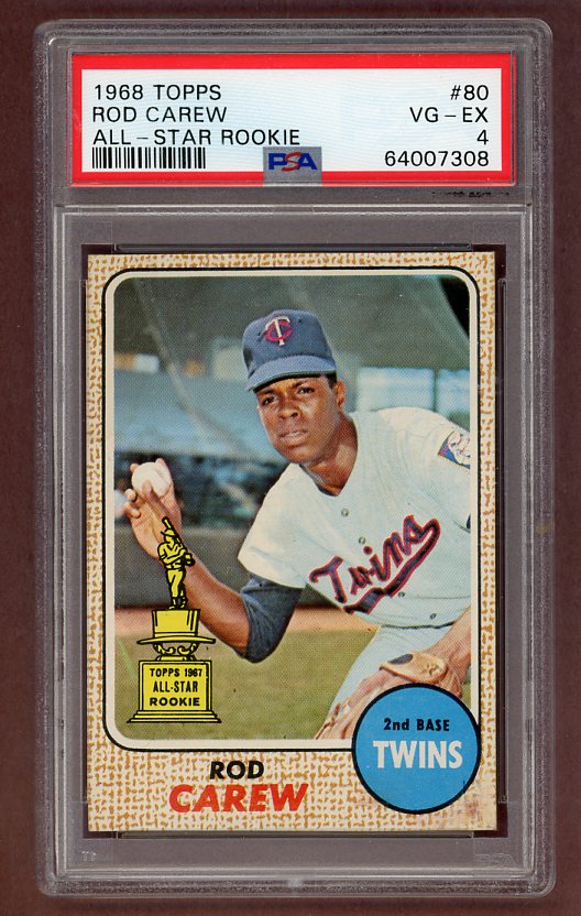 1968 Topps Baseball #080 Rod Carew Twins PSA 4 VG-EX 517860