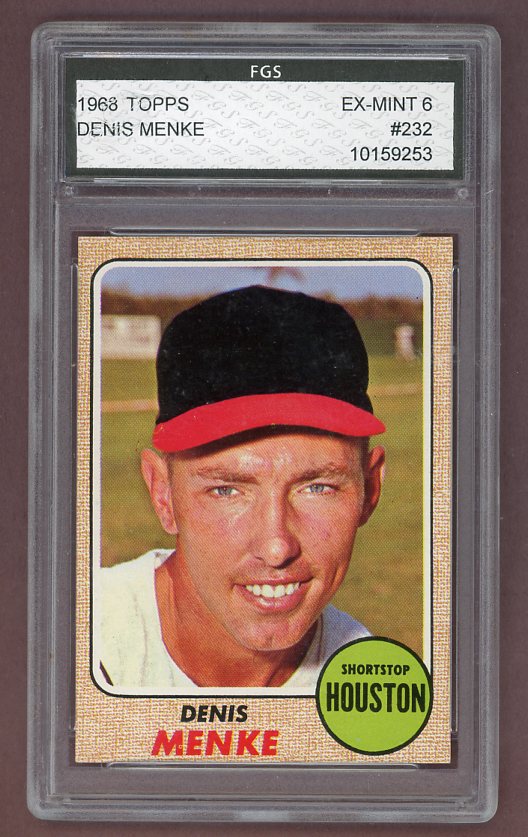 1968 Topps Baseball #232 Denis Menke Astros FGS 6 EX-MT 517868