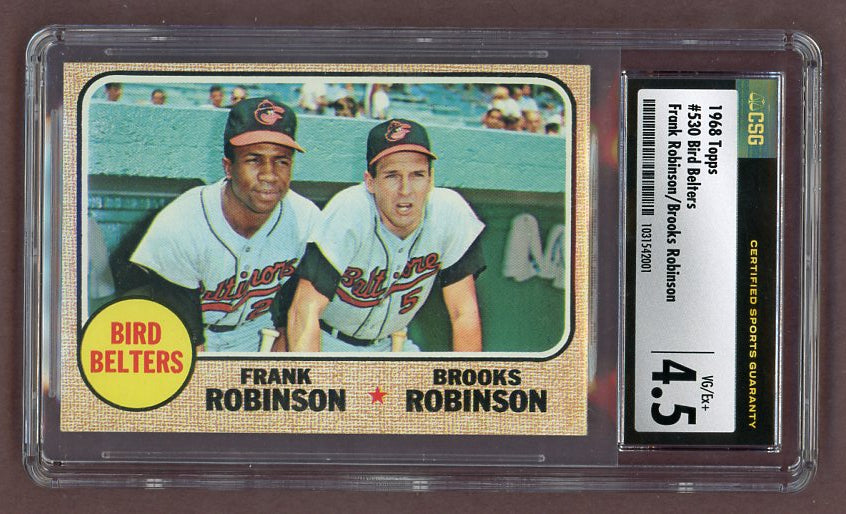 1968 Topps Baseball #530 Brooks Robinson Frank Robinson CSG 4.5 VG-EX+ 517887