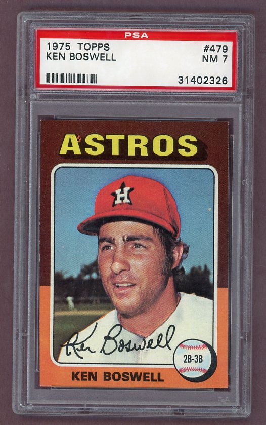 1975 Topps Baseball #479 Ken Boswell Astros PSA 7 NM 517900