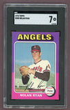 1975 Topps Baseball #500 Nolan Ryan Angels SGC 7 NM 517905