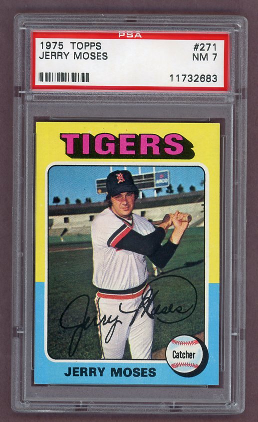 1975 Topps Baseball #271 Jerry Moses Tigers PSA 7 NM 517941