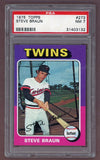 1975 Topps Baseball #273 Steve Braun Twins PSA 7 NM 517942