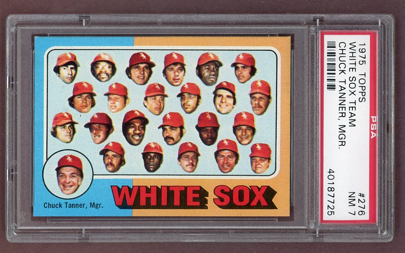 1975 Topps Baseball #276 Chicago White Sox Team PSA 7 NM 517943