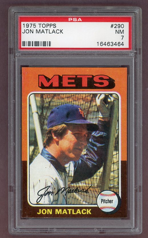 1975 Topps Baseball #290 Jon Matlack Mets PSA 7 NM 517951