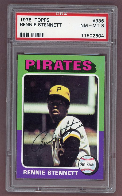 1975 Topps Baseball #336 Rennie Stennett Pirates PSA 8 NM/MT 517959