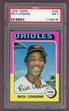 1975 Topps Baseball #167 Rich Coggins Orioles PSA 7 NM 517967