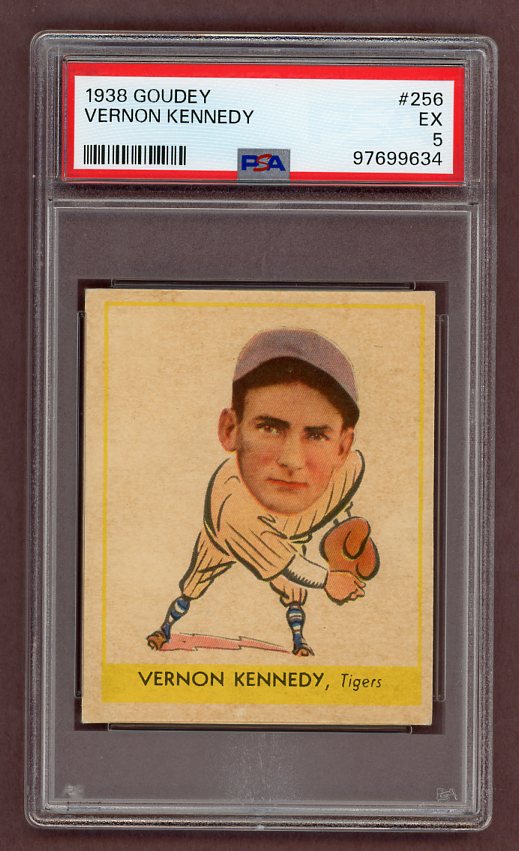 1938 Goudey #256 Vernon Kennedy Tigers PSA 5 EX 517972