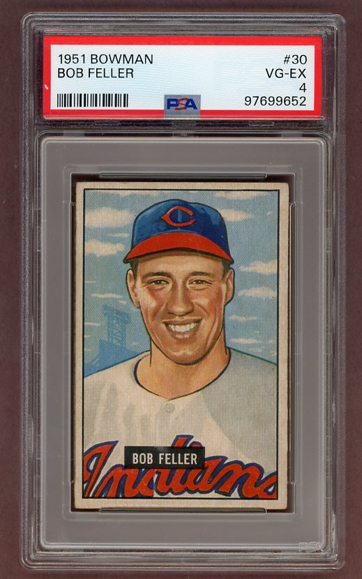 1951 Bowman Baseball #030 Bob Feller Indians PSA 4 VG-EX 517998