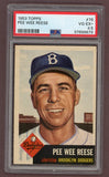 1953 Topps Baseball #076 Pee Wee Reese Dodgers PSA 4.5 VG-EX+ 518008