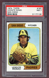 1974 Topps Baseball #197 Vicente Romo Padres PSA 7 NM 518038