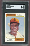 1974 Topps Baseball #250 Willie McCovey Padres SGC 6 EX-MT Variation 518039