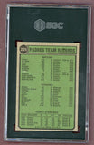 1974 Topps Baseball #226 San Diego Padres Team SGC 7 NM Variation 518044