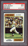 1974 Topps Baseball #241 Glenn Beckert Padres PSA 7 NM 518046