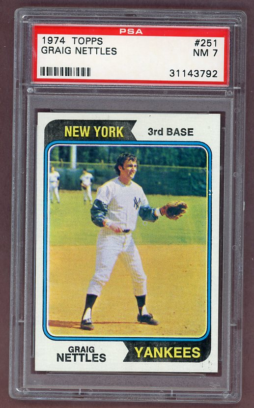 1974 Topps Baseball #251 Graig Nettles Yankees PSA 7 NM 518050