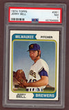 1974 Topps Baseball #261 Jerry Bell Brewers PSA 7 NM 518052