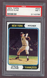 1974 Topps Baseball #324 Steve Kline Yankees PSA 7 NM 518057