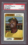 1974 Topps Baseball #364 Clarence Gaston Padres PSA 7 NM 518064