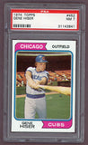 1974 Topps Baseball #452 Gene Hiser Cubs PSA 7 NM 518069