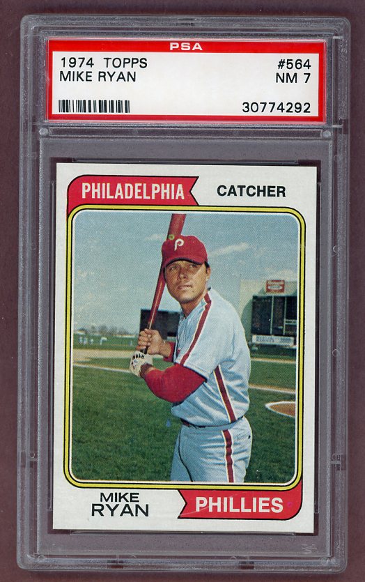 1974 Topps Baseball #564 Mike Ryan Phillies PSA 7 NM 518086