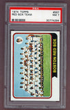 1974 Topps Baseball #567 Boston Red Sox Team PSA 7 NM 518087