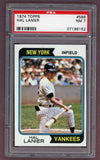 1974 Topps Baseball #588 Hal Lanier Yankees PSA 7 NM 518095