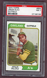 1974 Topps Baseball #654 Jesus Alou A's PSA 7 NM 518105