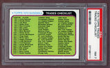 1974 Topps Baseball Traded Checklist PSA 7 NM 518106