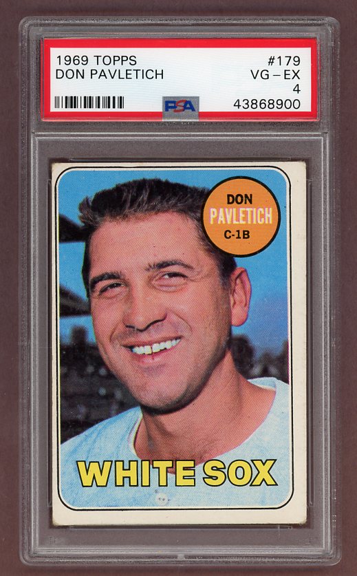 1969 Topps Baseball #179 Don Pavletich White Sox PSA 4 VG-EX 518111