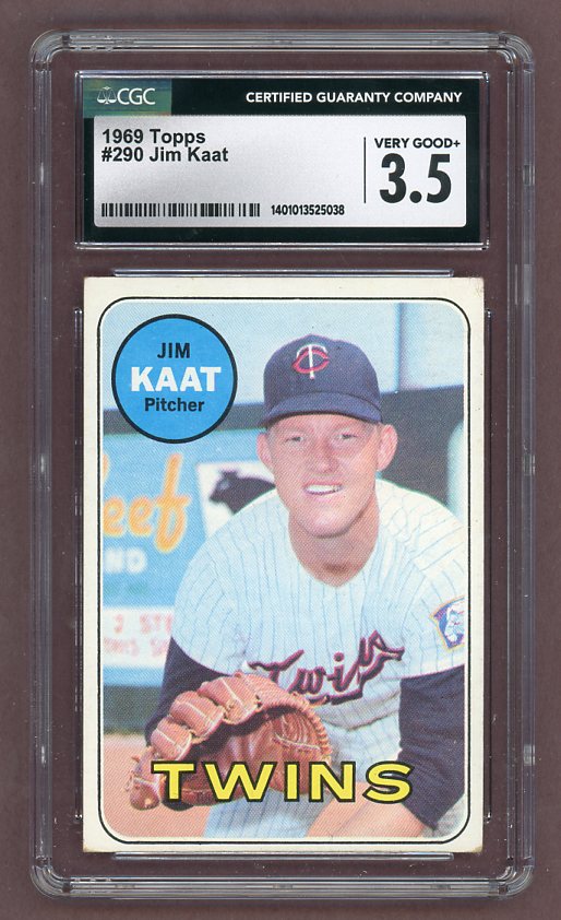 1969 Topps Baseball #290 Jim Kaat Twins CGC 3.5 VG+ 518121