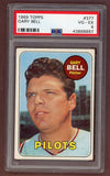 1969 Topps Baseball #377 Gary Bell Pilots PSA 4 VG-EX 518142