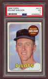 1969 Topps Baseball #413 Roland Sheldon Pilots PSA 3 VG 518153