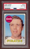 1969 Topps Baseball #553 Ron Davis Pirates PSA 4 VG-EX 518181