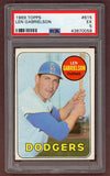 1969 Topps Baseball #615 Len Gabrielson Dodgers PSA 5 EX 518193