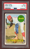 1969 Topps Baseball #623 Hank Allen Senators PSA 4 VG-EX 518198