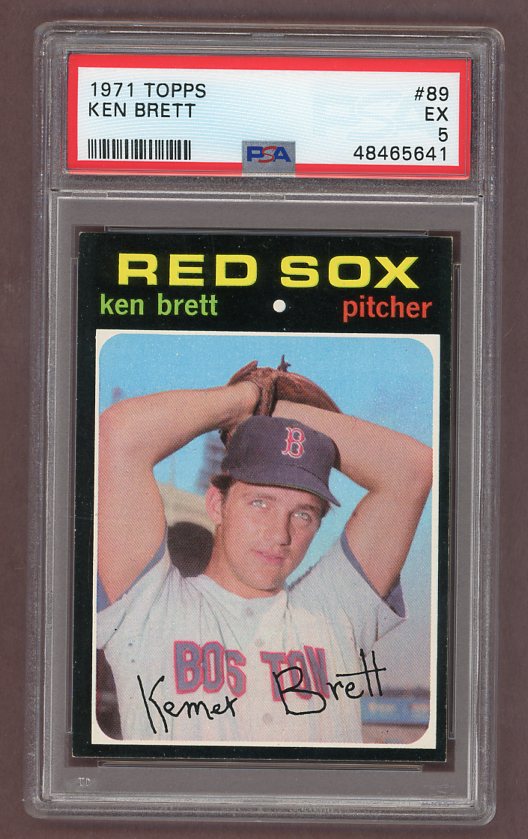 1971 Topps Baseball #089 Ken Brett Red Sox PSA 5 EX 518256