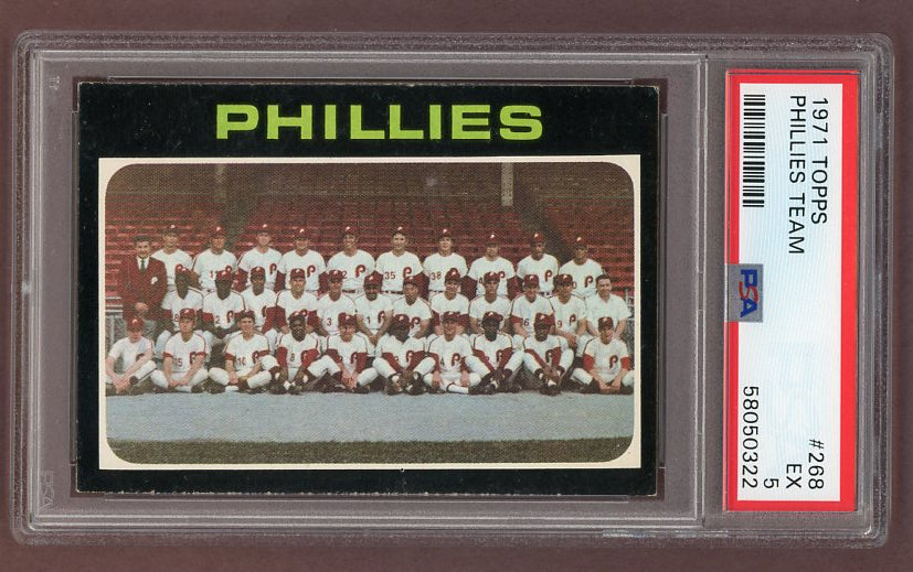 1971 Topps Baseball #268 Philadelphia Phillies Team PSA 5 EX 518287