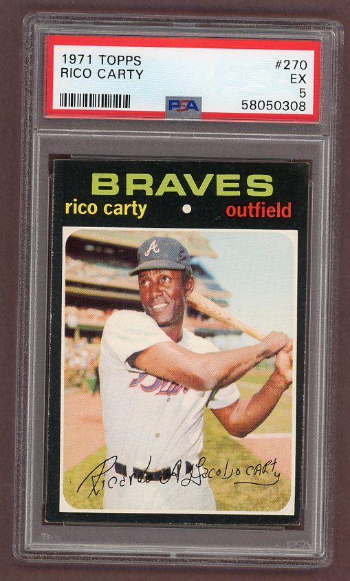 1971 Topps Baseball #270 Rico Carty Braves PSA 5 EX 518289