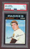 1971 Topps Baseball #274 Ron Slocum Padres PSA 5 EX 518292