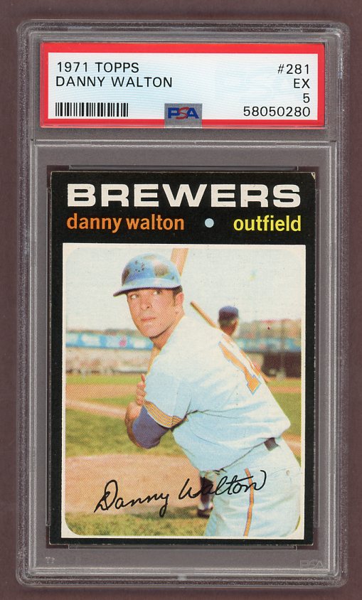 1971 Topps Baseball #281 Danny Walton Brewers PSA 5 EX 518297