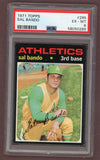 1971 Topps Baseball #285 Sal Bando A's PSA 6 EX-MT 518300