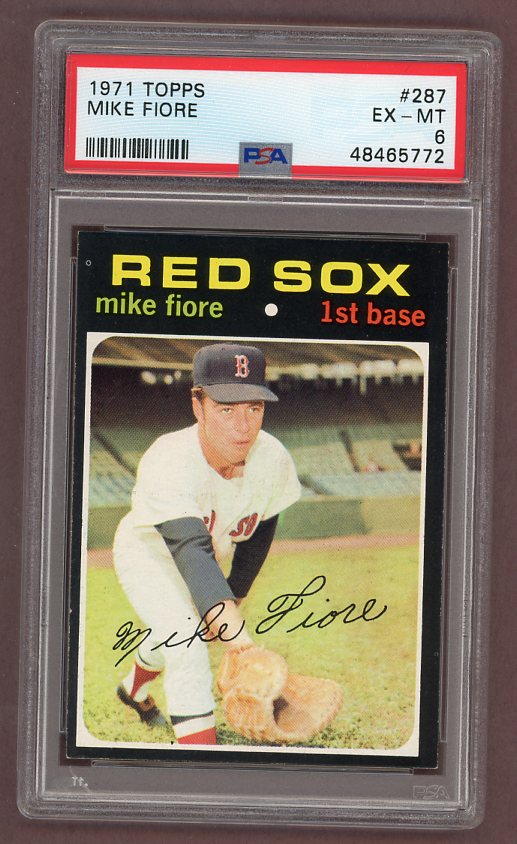 1971 Topps Baseball #287 Mike Fiore Red Sox PSA 6 EX-MT 518301