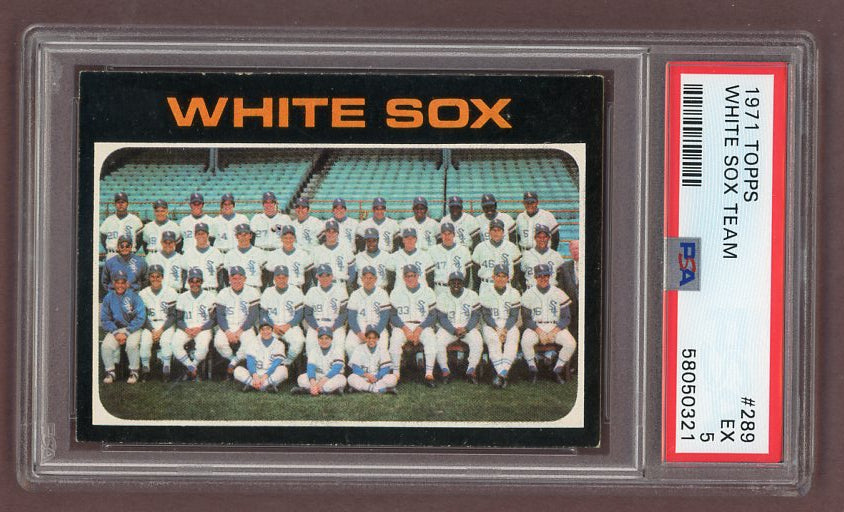 1971 Topps Baseball #289 Chicago White Sox Team PSA 5 EX 518305