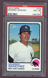 1973 Topps Baseball #103 Celerino Sanchez Yankees PSA 8 NM/MT 518335