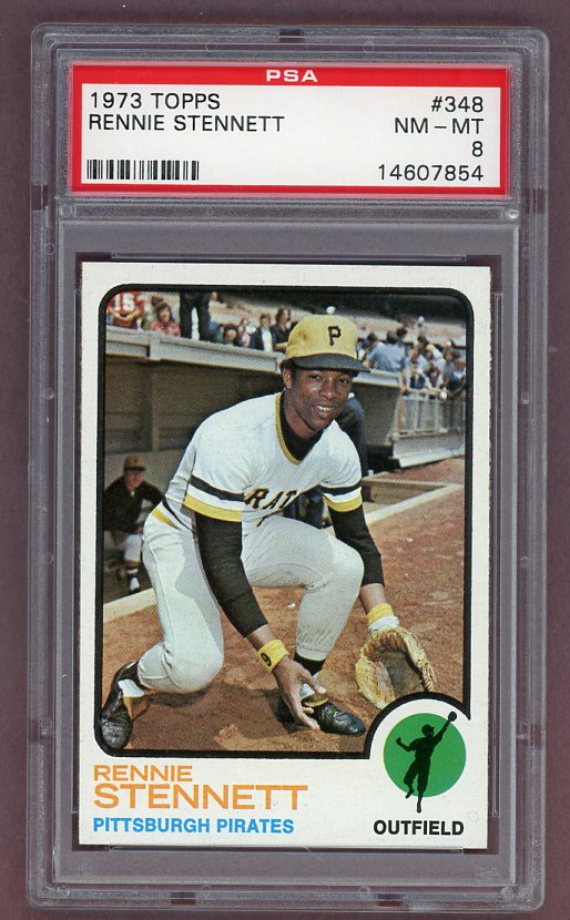 1973 Topps Baseball #348 Rennie Stennett Pirates PSA 8 NM/MT 518345