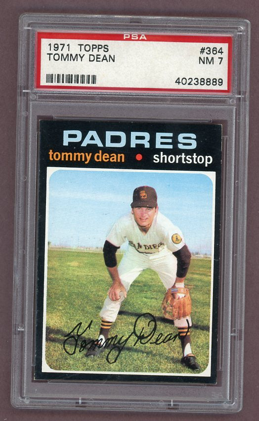 1971 Topps Baseball #364 Tommy Dean Padres PSA 7 NM 518359