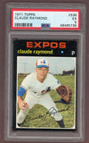 1971 Topps Baseball #536 Claude Raymond Expos PSA 5 EX 518361