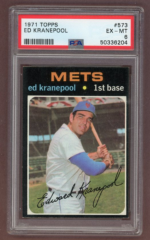 1971 Topps Baseball #573 Ed Kranepool Mets PSA 6 EX-MT 518368