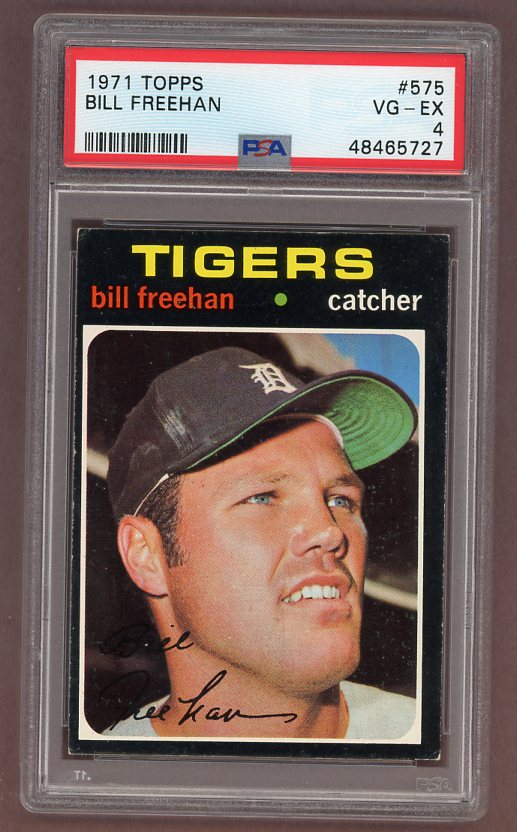 1971 Topps Baseball #575 Bill Freehan Tigers PSA 4 VG-EX 518373