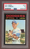 1971 Topps Baseball #314 Jeff Torborg Dodgers PSA 5 EX 518389